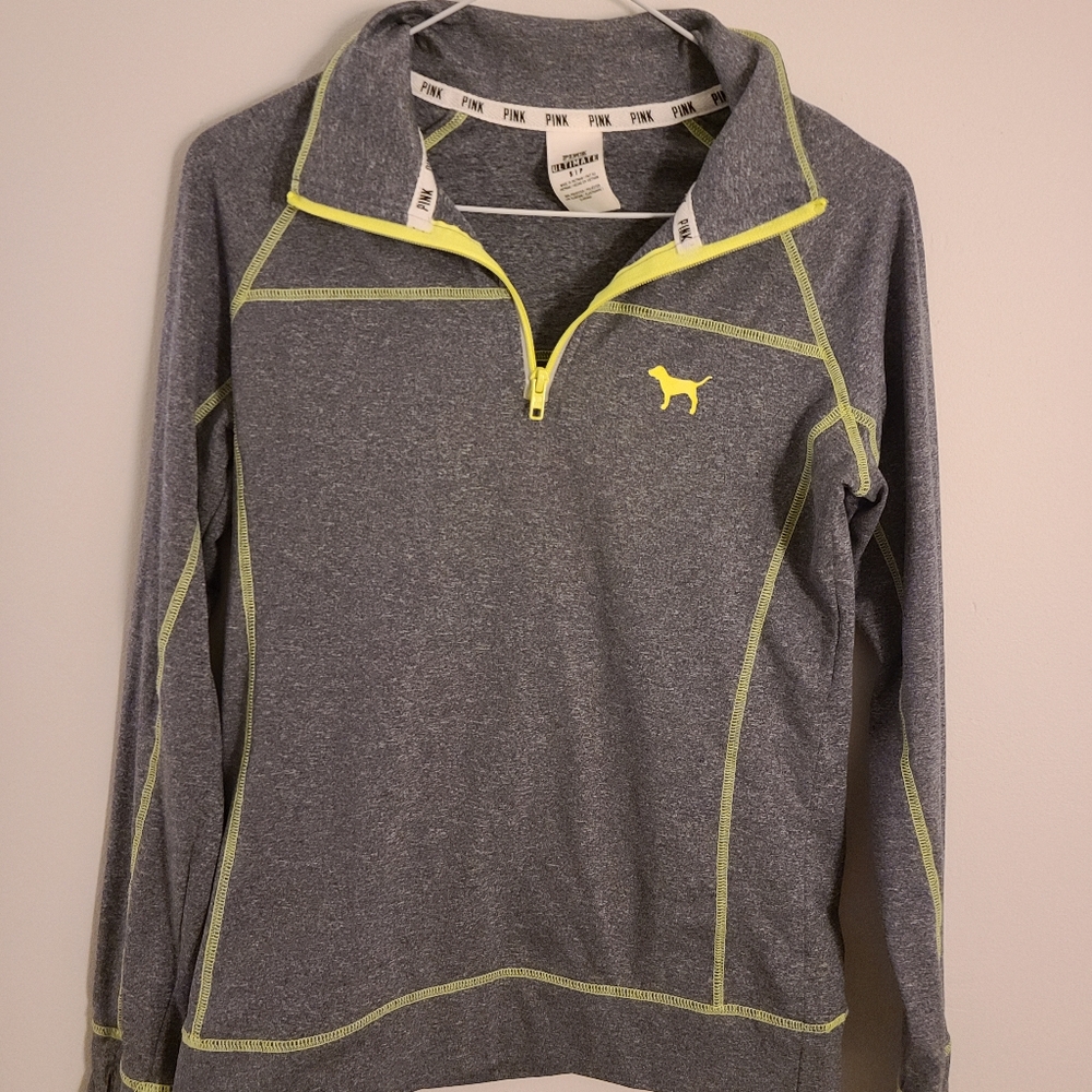 Victoria Secret/Pink Ultimate Gray Half-Zip